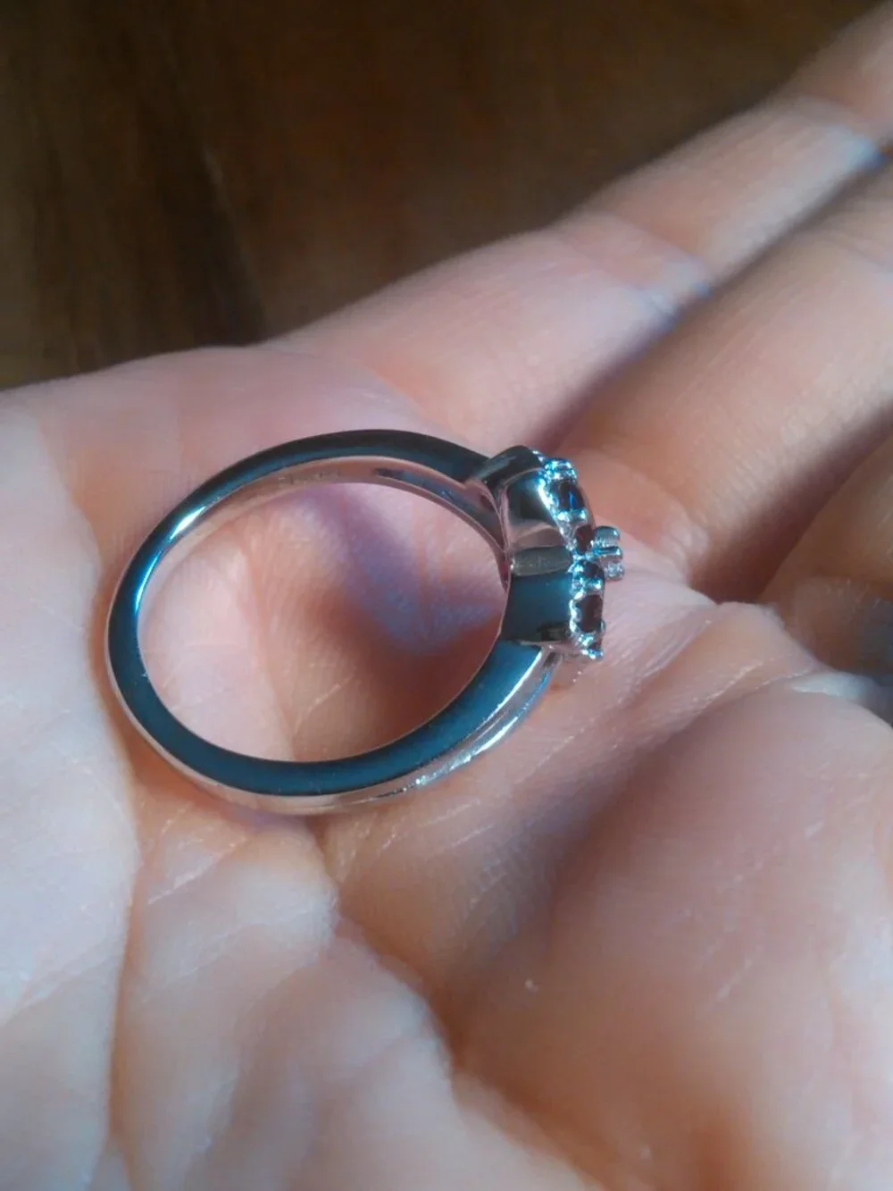 Premium Anthill Garnet and Moissanite Rhodium over Sterling Silver Ring (Size 7)